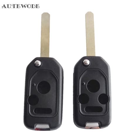 AUTEWODE Replace 3 4 Button Remote Case Flip Folding Remote Key Shell