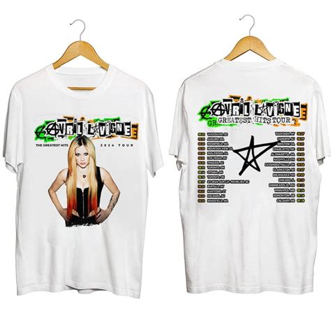 2 Sided Tee Avril Lavigne Greatest Hits Tour 2024 Shirt Avril Lavigne