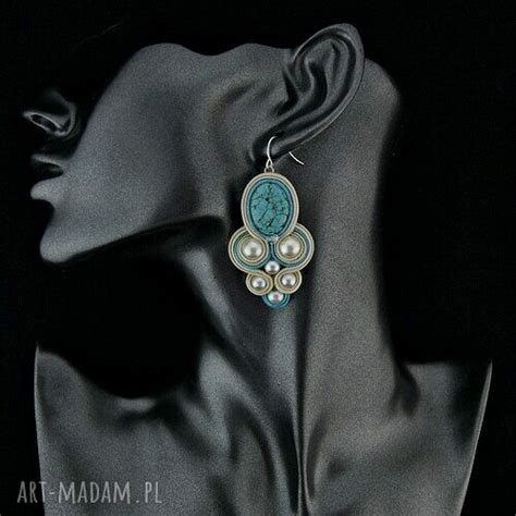 Kolczyki Soutache Turkusy Nietuzinkowe ღ art Madam pl