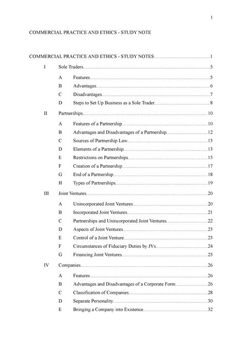 Study Notes Commercial Practice And Ethics COMMERCIAL PRACTICE AND