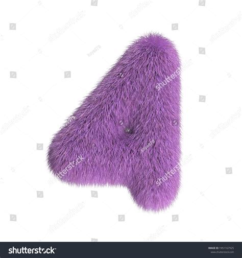 Hairy Font Furry Alphabet 3d Rendering Stock Illustration 1951167925