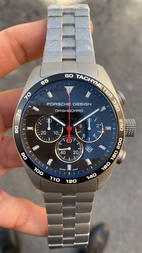 Porsche Design Dashboard Chronograph P Gri Kasa Siyah Kadran