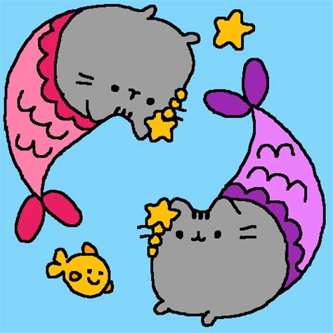 Pixilart Pusheen Underwater By ASHLEY OMG