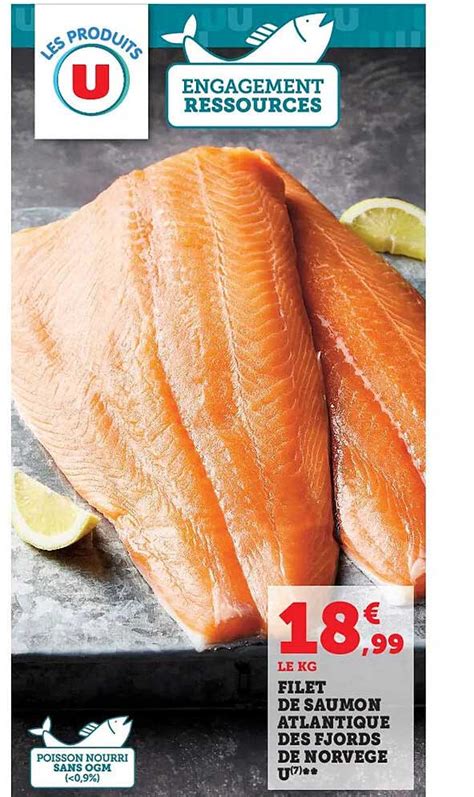 Promo Filet De Saumon Atlantique Des Fjords De Norvège U chez Hyper U