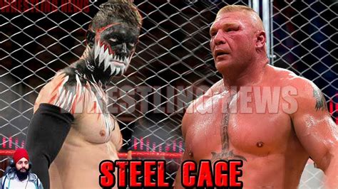 Brock Lesnar Vs Demon Finn Balor Steel Cage WWE Championship Match