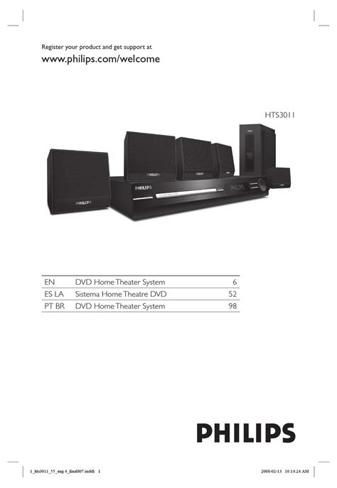 Philips Hts Home Theater System User Manual Manualslib