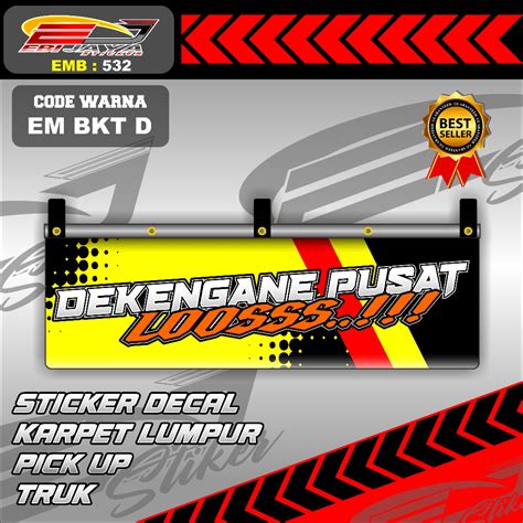 Jual Stiker Decal Dekengan Pusat Karpet Lumpur Pick Up Free Custom