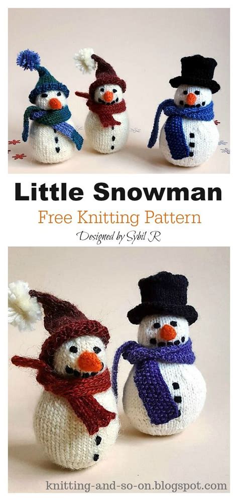 7 Amigurumi Snowman Free Knitting Pattern Christmas Knitting Patterns