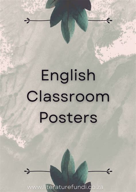 Free English Classroom Posters Literature Fundi