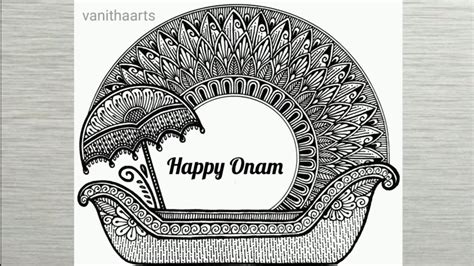 Onam Mandala Art How To Draw Mandala For Biginners Onam Drawing