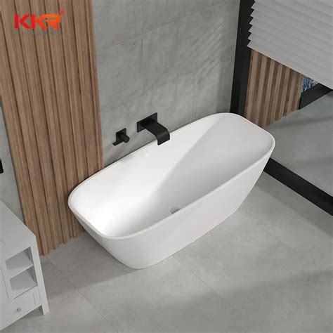 Solid Surface Bath Freestanding Bathroom Stone Resin Bath Tub Kingkonree