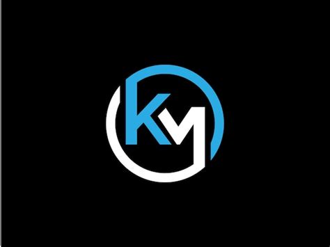 Km Logo Design Premium Vektor