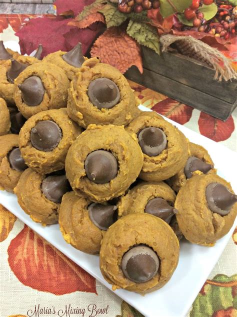 Chocolate Pumpkin Thumbprint Cookies Maria S Mixing Bowl