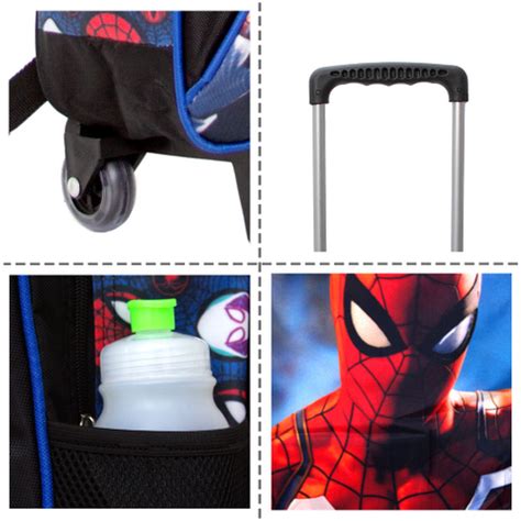 Kit Mochila Escolar Homem Aranha SpiderMan Marvel 3D Rodinha No Shoptime