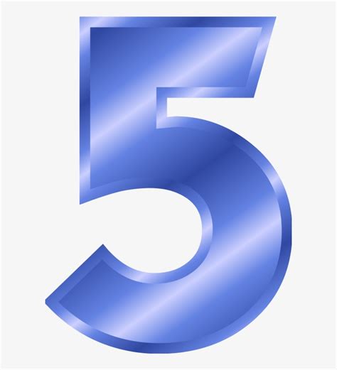 Number - Number 5 Color Blue Transparent PNG - 600x822 - Free Download on NicePNG