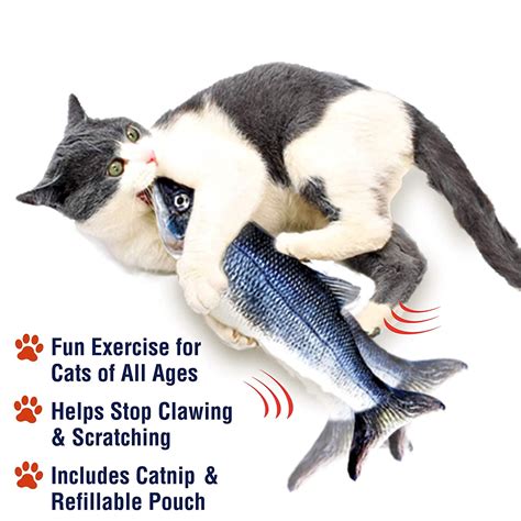 Flippity Fish Cat Toy Interactive Cat Toy Flips Flops And Wiggles Like