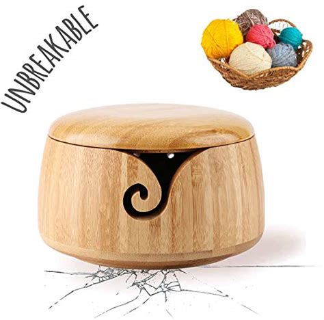 Bamboo Yarn Bowl Large Yarn Bowls Yarn Holder For Knitting Crochet