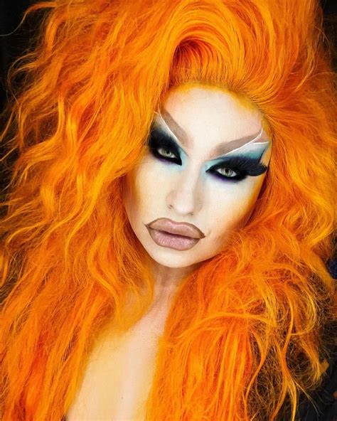 Custom Colored Hair Drag Queen Makeup Creative Eye Makeup Role Play