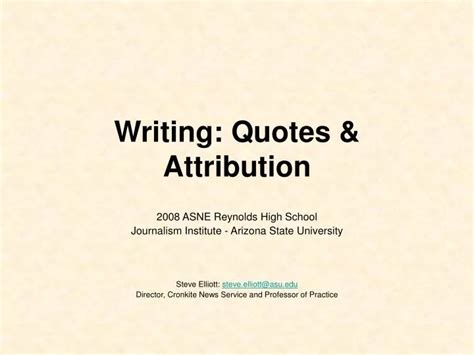 PPT - Writing: Quotes & Attribution PowerPoint Presentation, free download - ID:3956003