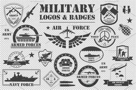 Military Template Logos Custom Designed Illustrations Creative Market