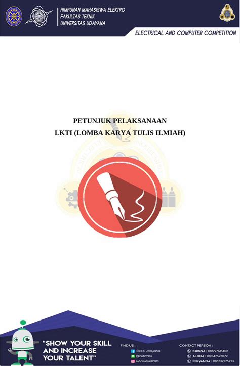 PDF PETUNJUK PELAKSANAAN LKTI LOMBA KARYA TULIS ILMIAH Elcco Ee Unud