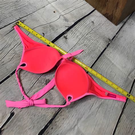 Victorias Secret Bikini Bra Top Hot Neon Pink 34d Gem