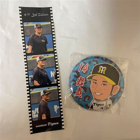 阪神タイガース ミニ缶バッジ ステッカー 岩貞祐太 憧れの 記念グッズ