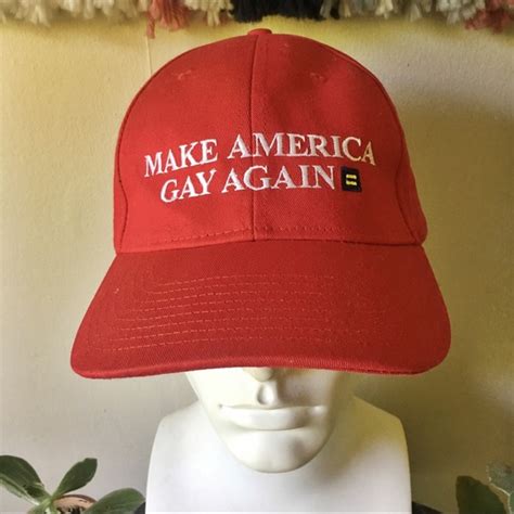 75 Off American Apparel Accessories American Apparel Make America Gay Again Hat From