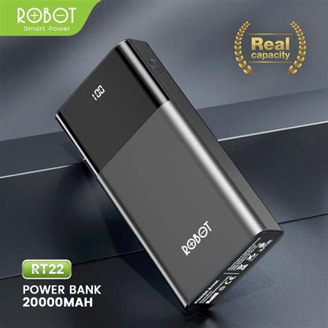 Jual PowerBank ROBOT 20000mah RT22 Dual Port Input Output Original