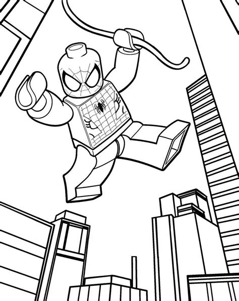 Lego Spiderman Coloring Pages Full Downloadable Educative Printable