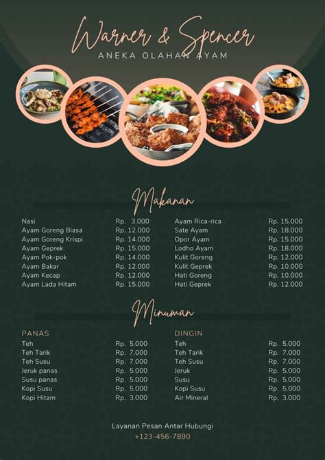 Gratis Download Contoh Menu Cafe Aesthetic Canva