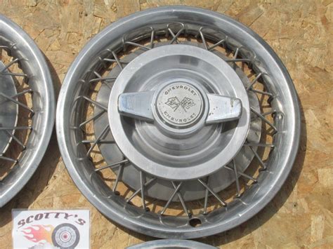 1962 1963 Chevy Corvair 14 Optional Spinner Wheel Covers Hubcaps