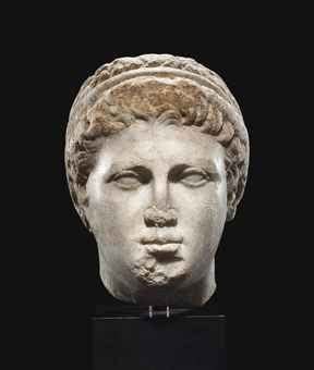 A Greek Marble Head Of A Youth Hellenistic Period Circa Late Th