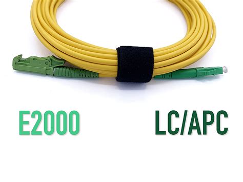 E2000 APC To LC APC OS2 Simplex Fiber Optic Cable Ref 3822 ELFCAM