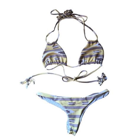 Acacia Swimwear Swim Rare Old Acacia Swimwear Yellow Tribal Bikini