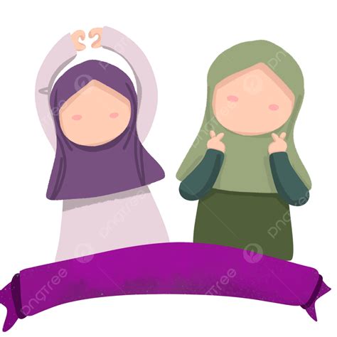 Muslimah Friend Hd Transparent Muslimah Cute Bestie Friends Muslimah