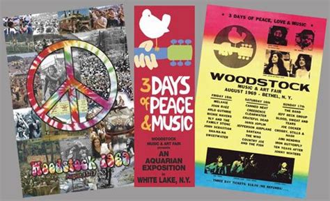 The Woodstock Music Festival 1969 Poster Collection Woodstock Concert