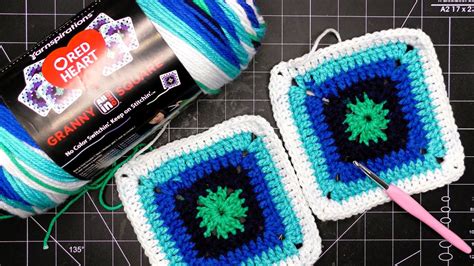 Creating A Modified Solid Granny Square Using Red Heart Granny Square