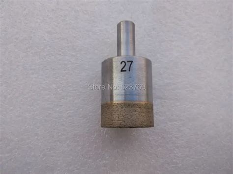 RZZ 27mm Glass Drill Bit Diamond Core Drill Bit Sintered Drill Bit for Glass Straight Shank Free ...