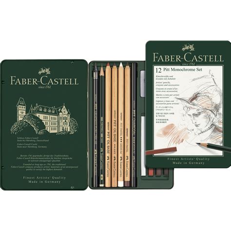 Estuche Metal PITT Monochrome 12 Unidades Faber Castell Faber Castell