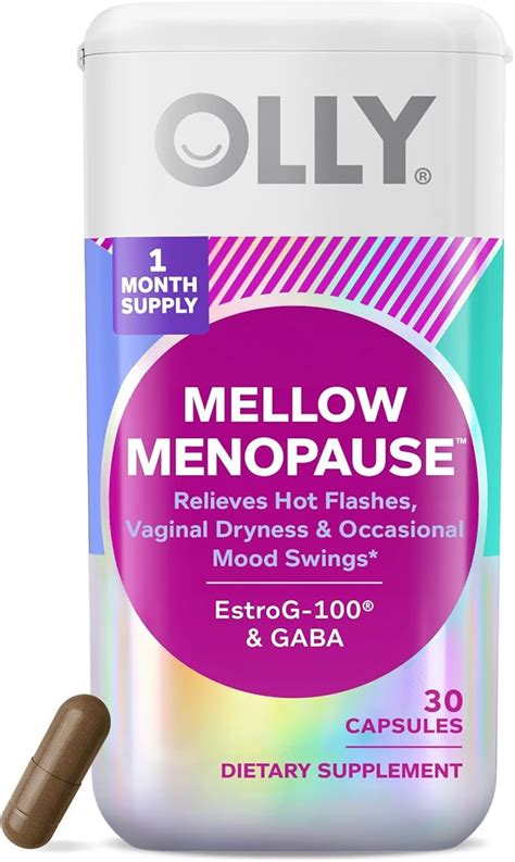 Amazon Olly Mellow Menopause Supplements For Women Supports Hot Flashes Vaginal Dryness