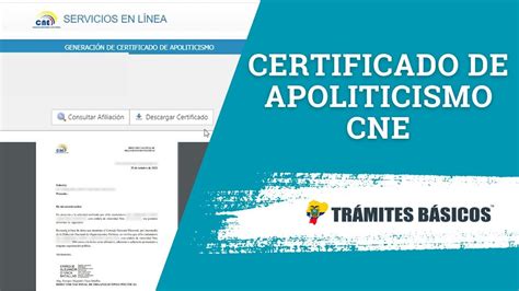 Certificado de Apoliticismo o de NO pertenecer a ningún partido