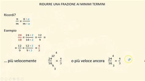 1a Media 30 Ridurre Una Frazione Ai Minimi Termini YouTube