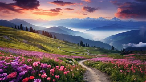 Aesthetic Wallpaper 4K, Scenery, Landscape, Mountains