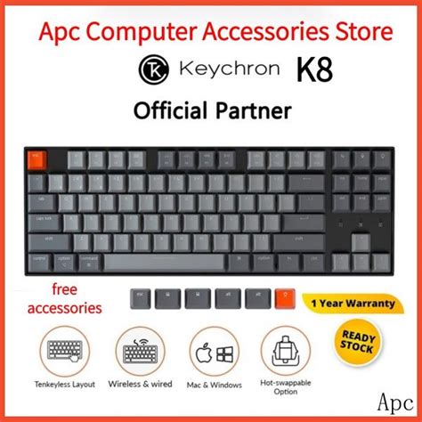 Keychron K Hot Swap Wireless Mechanical Keyboard With RGB Backlit Aluminum FR Bluetooth