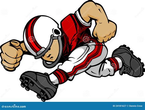 Kid Football Player Running Cartoon Royalty Free Stock Photography ...