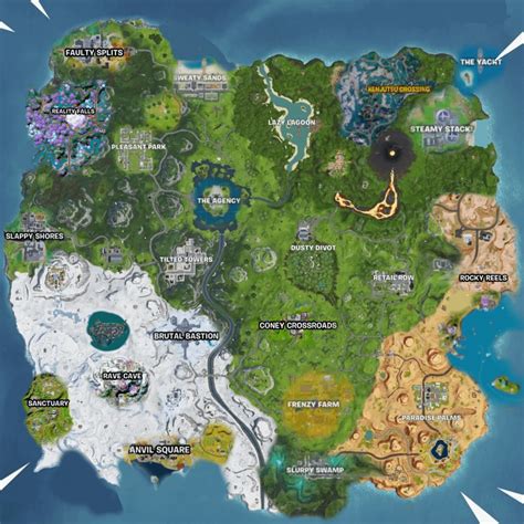 Custom Fortnite Map With My Favourite Pois On Using Chapter 1 Base