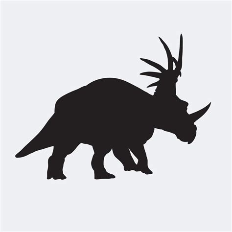 Silueta Vectorial De Un Triceratops Vector De Stock Libre De Regal As