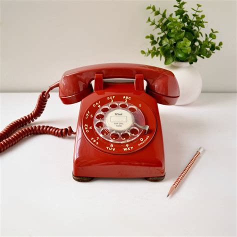 Rotary Phone Working Rotary Telephone Red Rotary Desk Phone Red