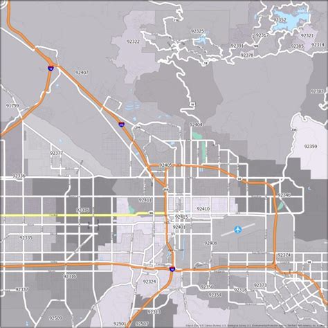 San Bernardino Zip Code Map - GIS Geography